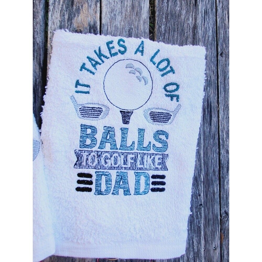 Golf Towel embroidered Golfer funny father dad gift